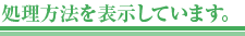 処理方法を表示しています。
